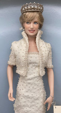Franklin Mint Diana Princess Of Wales Porcelain Portrait Doll NRFB Vgt. 1990s