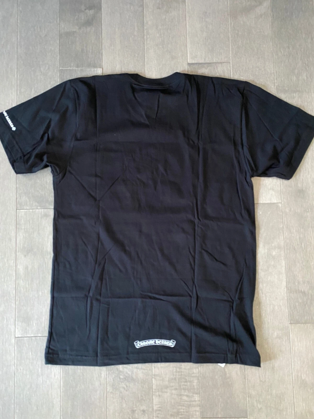 CHROME HEARTS Maglietta girocollo cromato cuori SS tascabile girocollo nera taglia M NUOVA ?✅