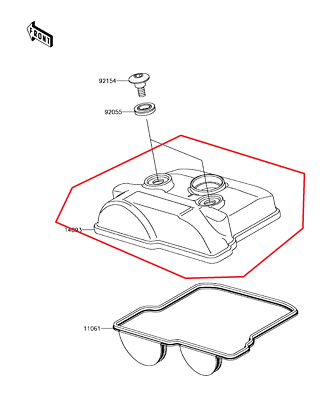 Kawasaki OEM Part 14093-0458 Cover Head for sale online | eBay
