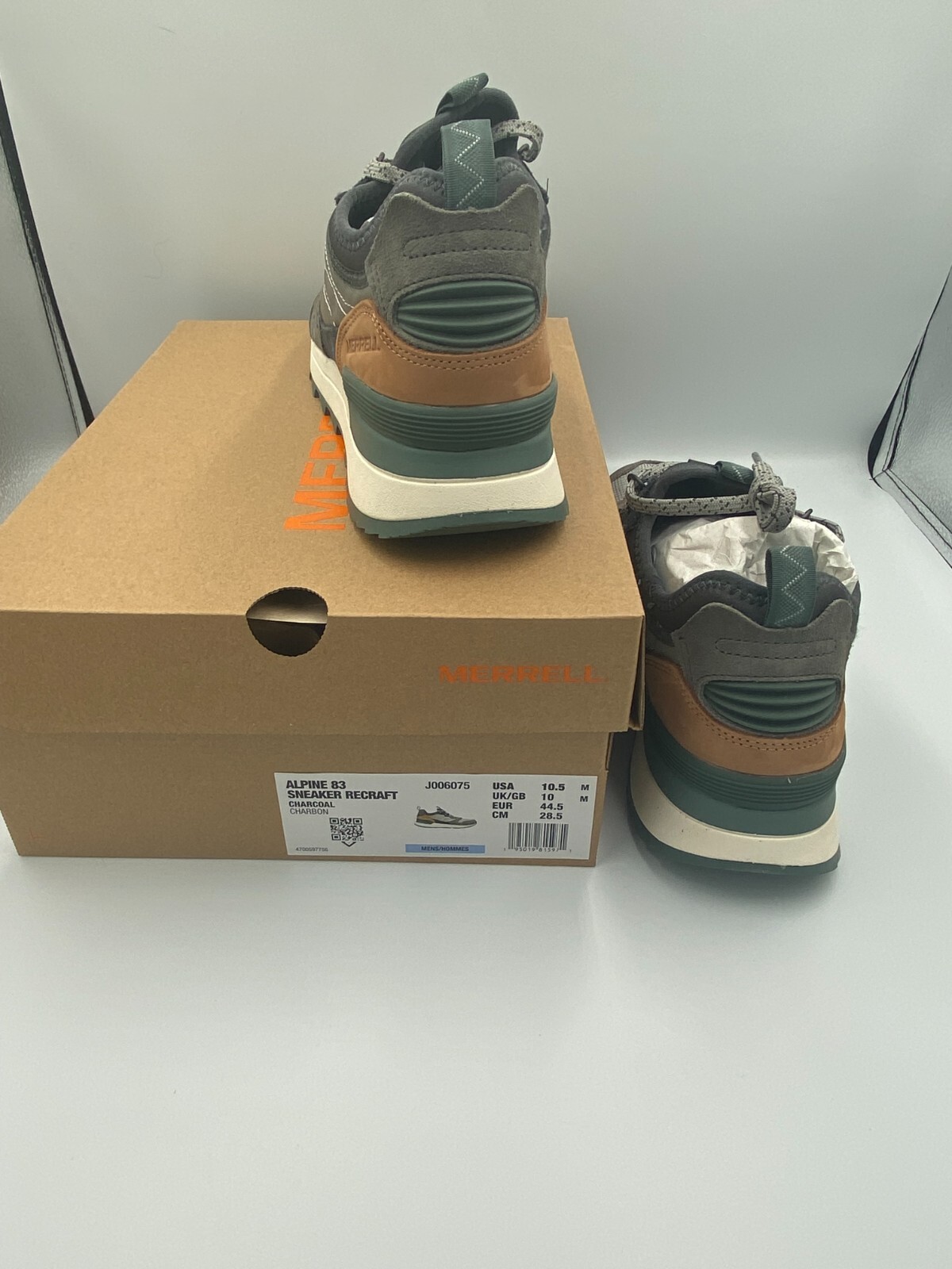 Merrell Alpine 83 Sneaker Recraft Scarpa sneaker antracite da uomo taglia 10 5 nuova con scatola