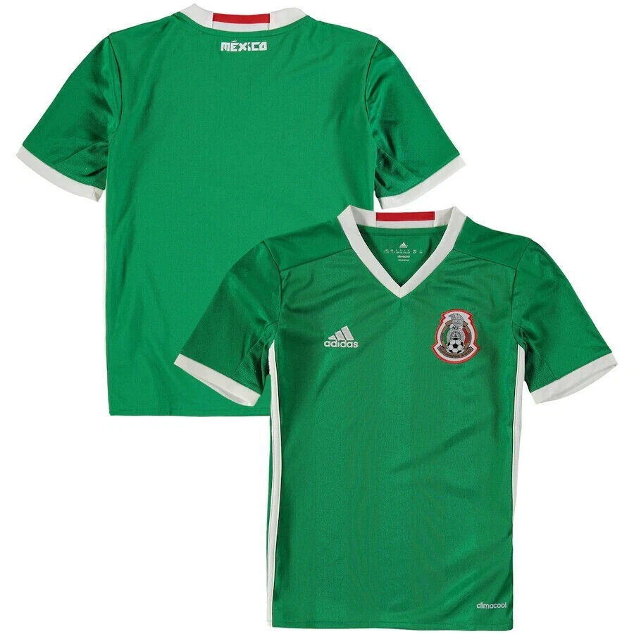 adidas YOUTH Mexico International Soccer Jersey Green White Red