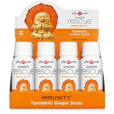 Ginger Rescue Wild Turmeric Shots 2 Fl Oz Pack of 12 Health Boosting Ginger J...