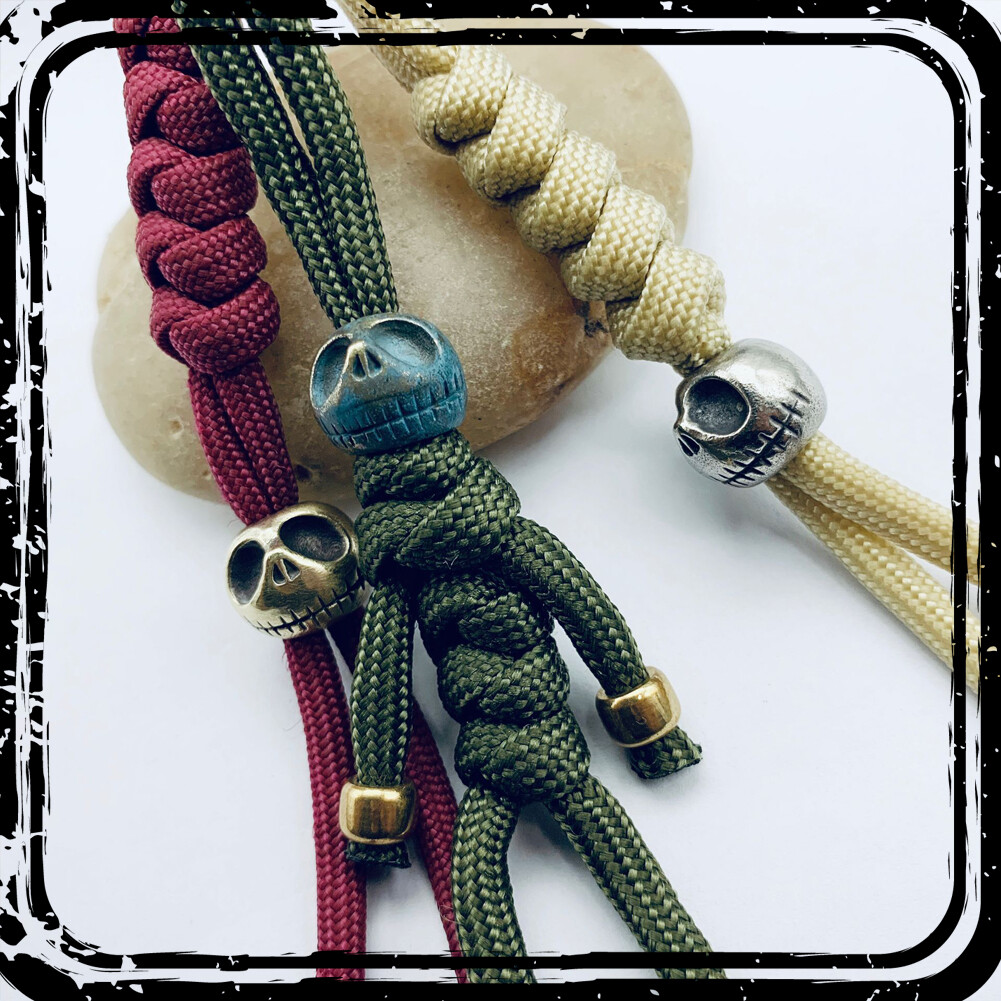 Pumpkin Lanyard Bead Skull Paracord Knife Beads Solid Brass EDC