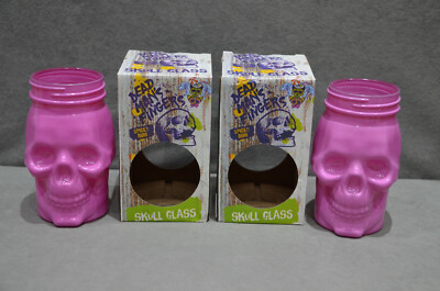 2x Dead Man's Fingers Skull Head Pink Glass Passion Fruit Rum In Gift Box 2021