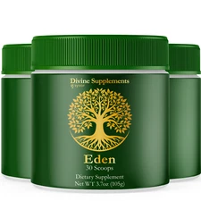 Eden Powder Supplement Advanced Formula Gut Health & Fitness Support (3 Pack)