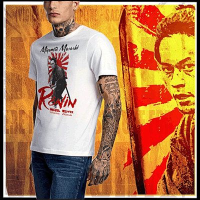 Samurai T-Shirt deadly warrior with sword Bushido Code Japanese steel miyamoto