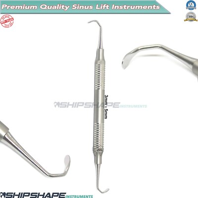 3mm-5mm Sinus Lift Instrument / Acute Angle Curette Implant Surgery Elevator Den