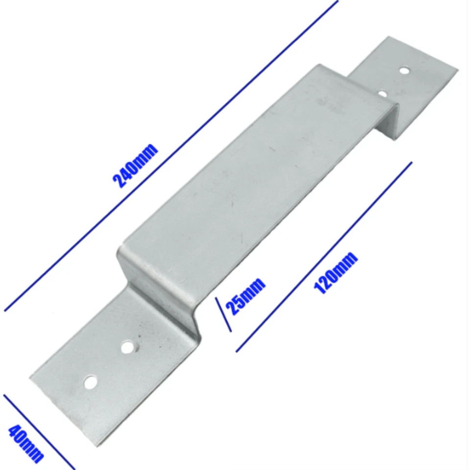Fence Panel Security Bracket Post Anti-Theft Rattle Galvanised suit 4in Posts - Image 3 of 4
