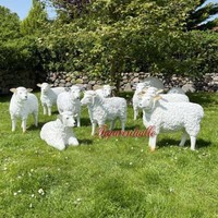 Schaf SchäFchen Figur Statue Gartenfigur Garten Ostern Schafherde Herde Figuren