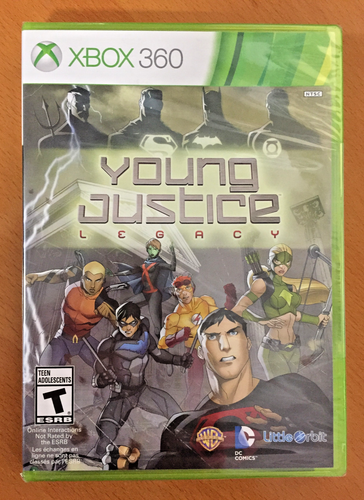 NEW sealed YOUNG JUSTICE LEGACY Xbox 360 SUPERMAN Batman DC COMICS Microsoft