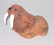 Vintage Casals of Peru Hand Made Clay Pottery Walrus Figurine