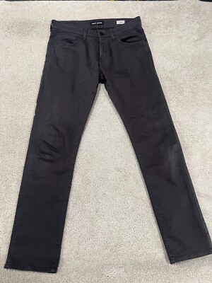Mavi Jeans Mens 33x34 Jake Brown Denim Dark Wash Slim Straight Workwear Stretch