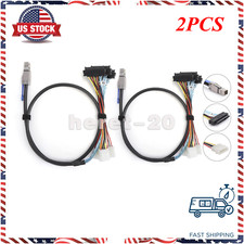 2PCS Mini SAS HD SFF-8644 to 4xSAS 29 Pin SFF-8482 With Power Server Data Cable