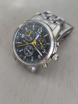 Tissot PRC 200 T461 BlackDial Yellow Hands Quartz