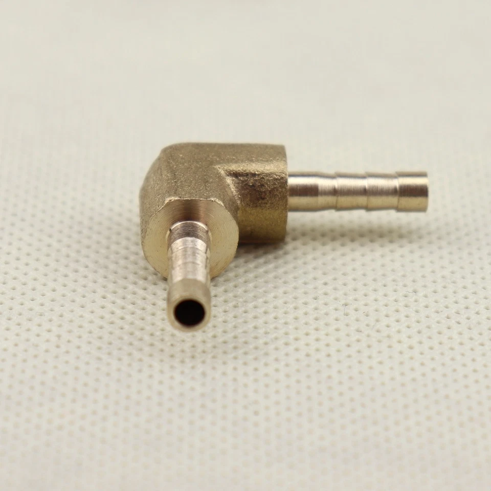 1Pcs 1/8 Inch (4mm) Brass Barbed Tube Pipe Fitting Hose Barb Elbow 90 Degree - Image 3 of 4