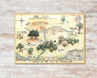 Winnie the Pooh 100 Aker Wood Map