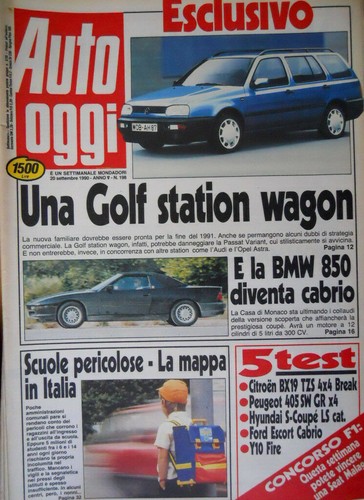 Auto Heute 198 1990 Der BMW 850 wird Cabrio. Hyundai S-Coup Test �� LS [Q106]