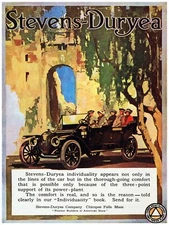 Decor Poster. Fine Graphic Art. sevens-Duryea Auto Ad. Home Wall Design 1400