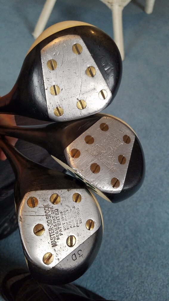 Rare '30's Men's & Women's MacGregor Master 30 Fancy Face Wood Sets