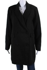 Modern Citizen Womens Long Sleeve Double Breasted Blazer Jacket Black Size L