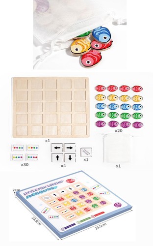 Montessori Wooden Logic Board Game for Kids Color Direction Thinking Educational - Picture 20 of 24