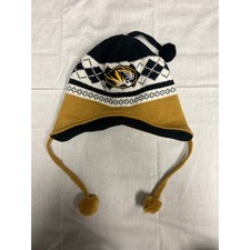 Missouri Tigers Knit Winter Hat Officially Licensed Collegiate Ear Flaps Pom