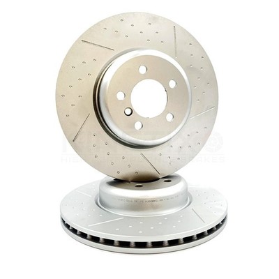 FOR BMW 335d M SPORT M PERFORMANCE FRONT DIMPLED GROOVED BRAKE DISCS PAIR 370mm