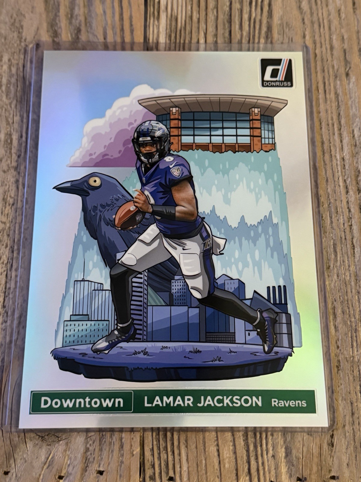 2024 Donruss Oversized Downtown Lamar Jackson #1 Baltimore Ravens