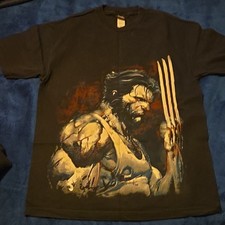 Marvel Mad Engine Wolverine X-Men Men's Graphic T-Shirt Black Large Vintage