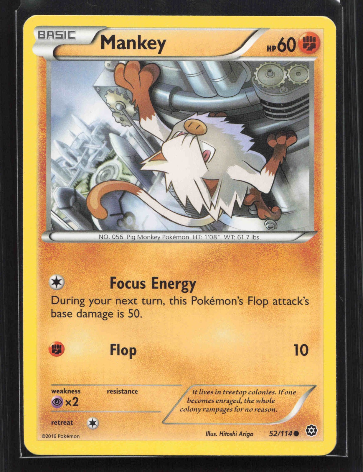 Mankey Common XY - Steam Siege 52/114 NM