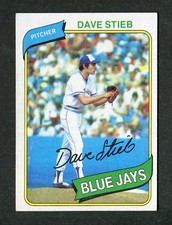 Dave Stieb Toronto Blue Jays Rookie Pitcher 1980 Topps MLB Baseball Card #77 RC