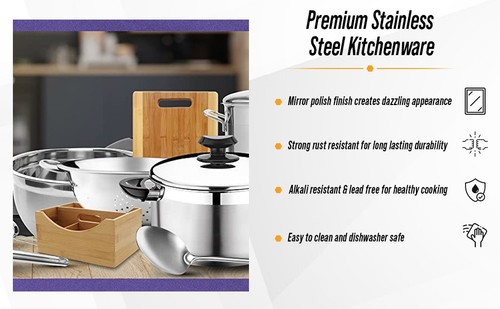 Cucharas para servir cocina ranuradas antiadherentes de silicona YBM Home, resistentes al calor - Imagen 18 de 43