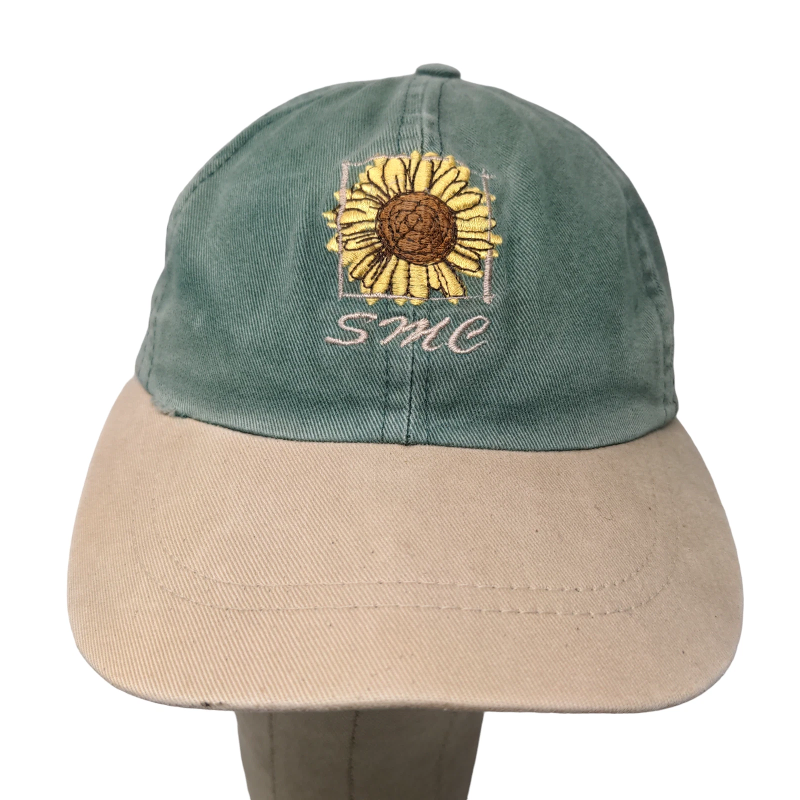 Classic Sportswear Men's Stretchy Hat Green Size OSFA Embroidered Flower Logo