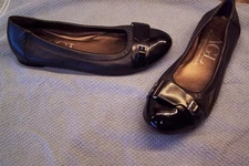 AGL ATTILIO GIUSTI Black Leather Flats Shoes 38.5/US 8.5 – Ex Cond