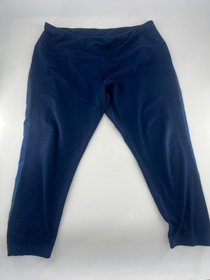 Reebok Leggings Womens 2XL Blue Activewear Yoga Exercise Workout Sports
