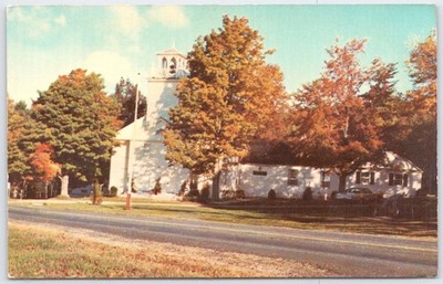 Deering NH Community Church Parish Hall Vintage Dexter Press Postcard