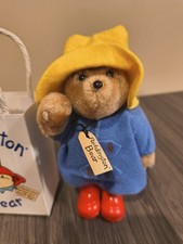 5" Paddington Bear w/ Boots 1987 Eden Toys Jointed Plush Doll Made in Korea