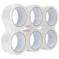 Fousenuk 6 Paketklebeband Rollentransparent, Klebeband Transparent 48Mmx66M,