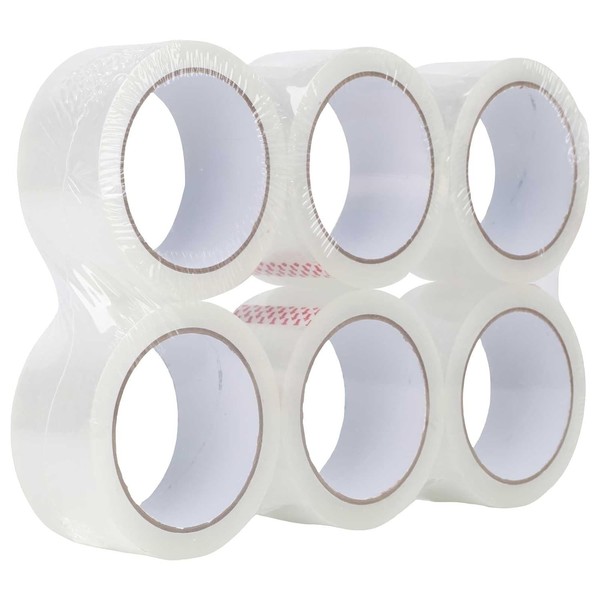 Fousenuk 6 Paketklebeband Rollentransparent, Klebeband Transparent 48Mmx66M,-image