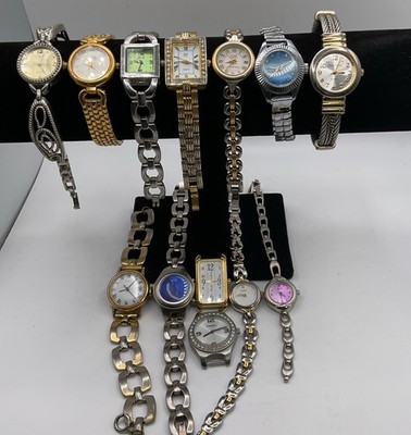 Job Lot 13 Women's Wristwatches Repair /Parts Relic - Fossil & More