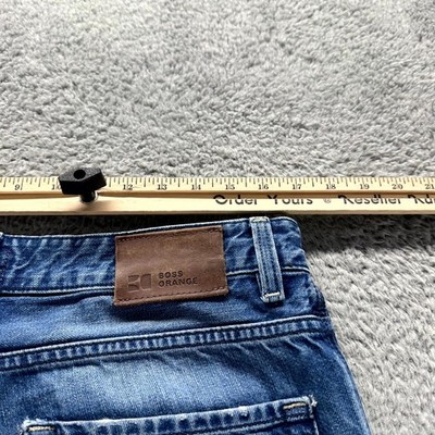 BOSS ORANGEコーティング デニム サイズ30 Hugo Boss Orange Jeans Mens 33x30 Blue Denim Cotton Straight