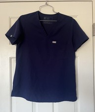 Figs Catarina Scrub Top Navy Blue Women  s Fits Like Size Small