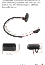 4PCS Dually Bed White LED Side Marker Lights Lamps For 2015-2023 Chevy Silverado