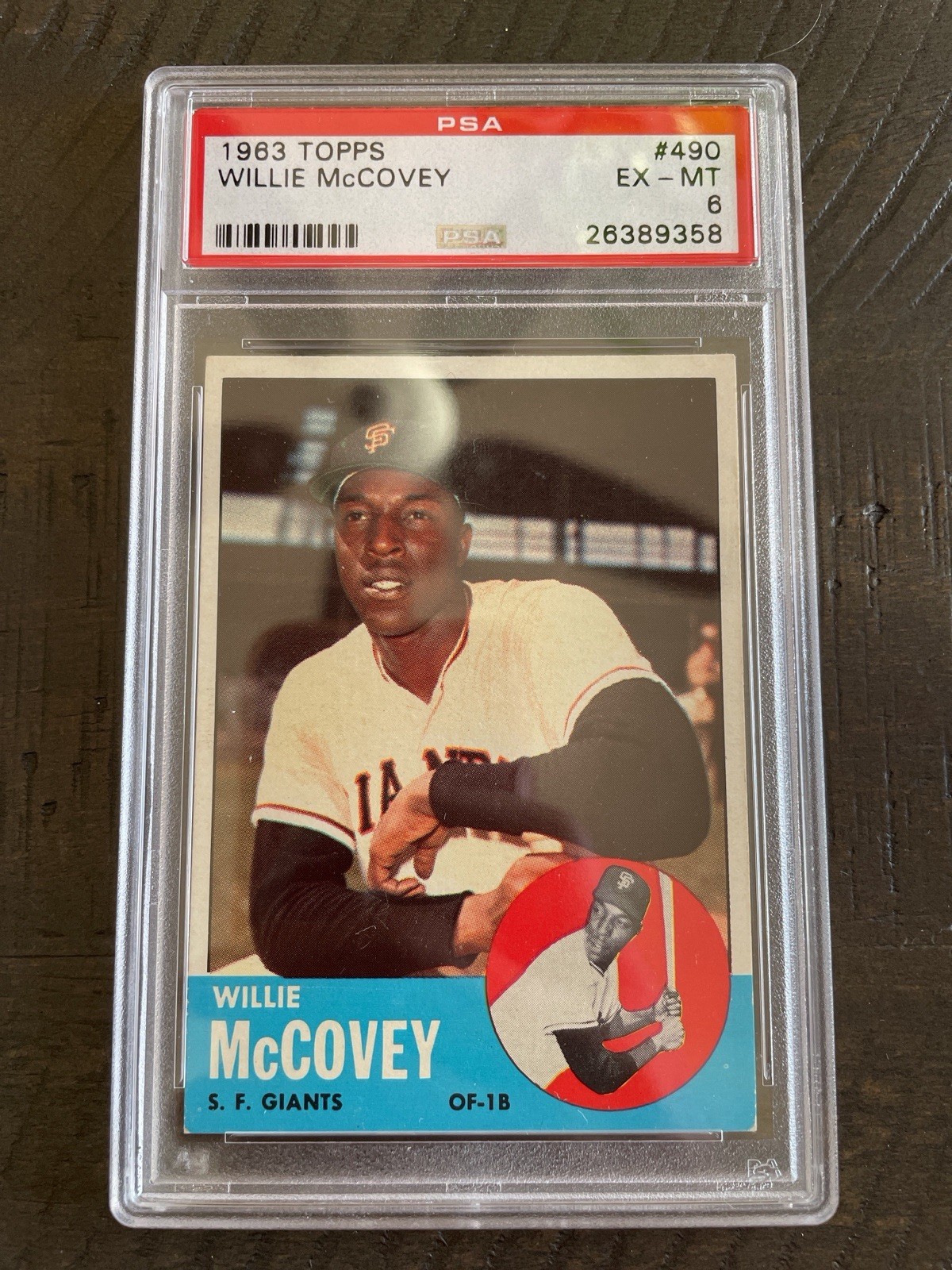 1963 Topps WILLIE MCCOVEY #490  💎 PSA 7 NM