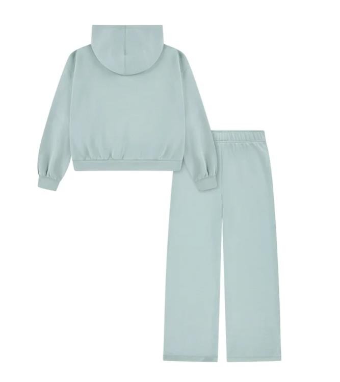 Converse Girls Boys Hoodie Sweatpants Green 2-Piece Relaxed Fit Elastic Waist thumbnail 4