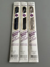 Lot of 3 Coats & Clark 7-9" Navy Black Dogwood Invisible Zipper-NEW Vintage