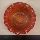Fenton Marigold Persian Medallion Bowl Vintage Iridescent Carnival Glass