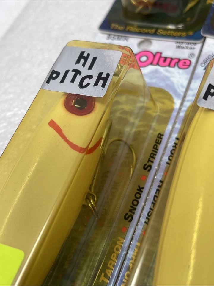 Mirrolure He Caminante de superficie para perros 95MR GLO, Hi Pitch, 4 3/4", 3/4 Oz, Lote de (6) Foto 3 de 4