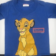 Very Rare HTF The Lion King Vintage Kids Shirt Blue Simba 2T Made In USA