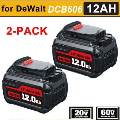 2X  12Ah Akku Für DeWalt DCB205 DCB206 DCB606 DCB609 DCB205 DCB204 20V 54V 60V